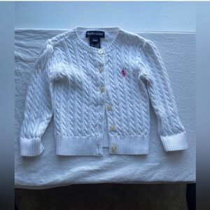 Ralph Lauren White Cotton Knit Sweater